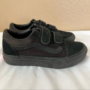 Kids Velcro Vans Old Skool Shoes - Size 13